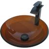 Novatto TY Glass Vessel Bathroom Sink Set, Oil Rubbed Bronze view 1