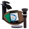 Novatto TY Glass Vessel Bathroom Sink Set, Oil Rubbed Bronze view 4