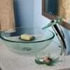 Novatto BONIFICARE Glass Vessel Bathroom Sink Set, Chrome view 2