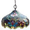 Chloe Lighting Leslie Tiffany-Style Victorian 2 Light Ceiling Pendant Fixture 18" Shade view 2