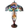 Chloe Lighting Lydia Tiffany-Style 3 Light Victorian Double Lit Table Lamp 17" Shade view 1