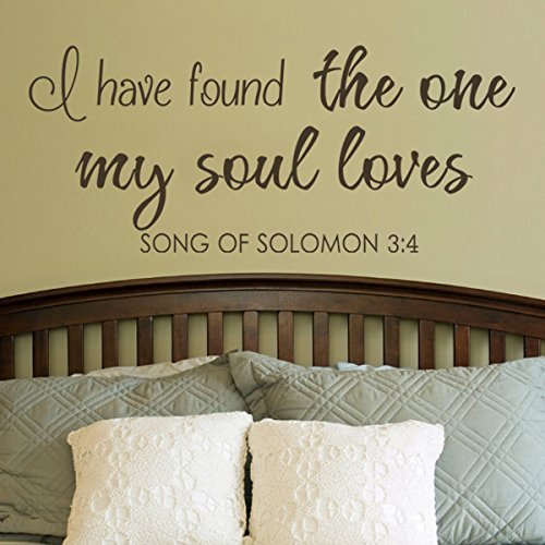 I Have Found The One Whom My Soul Loves Vinyl Love Wall Decal Love Saying Quote Bedroom Wall Art Decor Black
