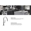 Kohler K-99263-VS Artifacts Single-Hole Kitchen Sink Faucet with 14-11/16-Inch Swing Spout and Arc Spout Design, Vibrant Stainless view 4