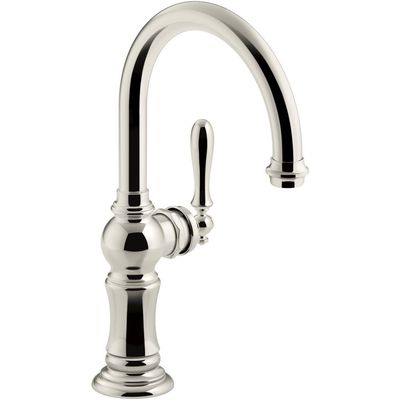 KOHLER Artifacts single-handle bar sink faucet with 13-1/16" swing spout, Arc spout design