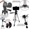 Acuvar 50" Aluminum Tripod for iPhone Camera & Camcorder with Phone Holder, Phone Stand to Fit All Phones, iPhone & All Samsung Galaxy Android & Nikon Canon Sony Olympus Fuji Cameras with Travel Bag view 3