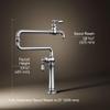 KOHLER 99271-CP Artifacts Single-Hole Deck-Mount Pot Filler Kitchen Sink Faucet with 22-Inch Extended Spout, Polished Chrome view 3
