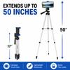 Acuvar 50" Aluminum Tripod for Phones, Cameras & Camcorders with Universal Phone Holder, Remote Shutter & Travel Bag for All Phones, iPhones, Samsung & Tripod for Cameras, Nikon Canon Sony view 2