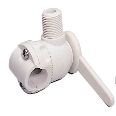 Marine Boat ABS Plastic Ratchet Antenna Base for 1" Tube Rail Mount with SS Bolt