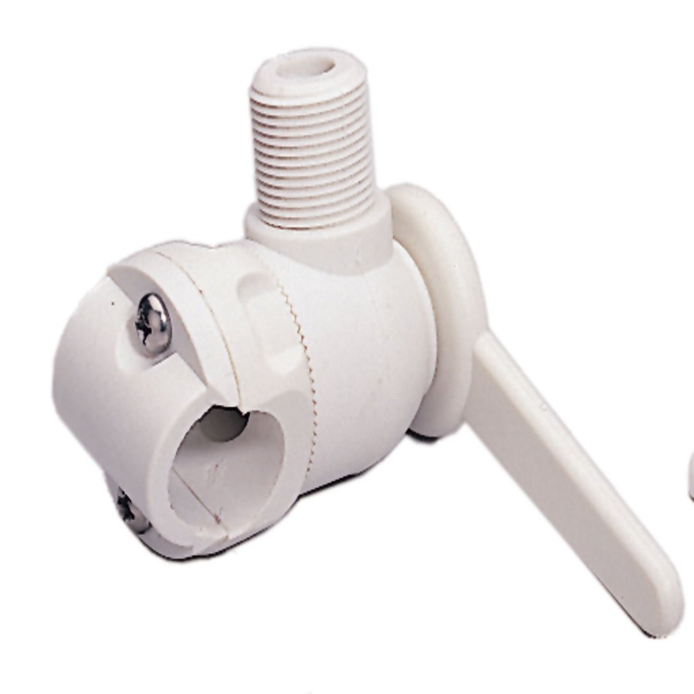 Marine Boat ABS Plastic Ratchet Antenna Base for 1" Tube Rail Mount with SS Bolt