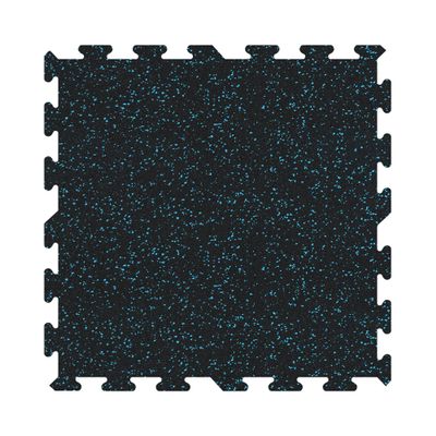 IncStores 8mm Thick Strong Rubber Interlocking Floor Tiles | Flexible Recycled Rubber for a Stronger and Safer Basement, Home Gym, Shed, or Trailer | Blue, 3ft 10in x 3ft 10in