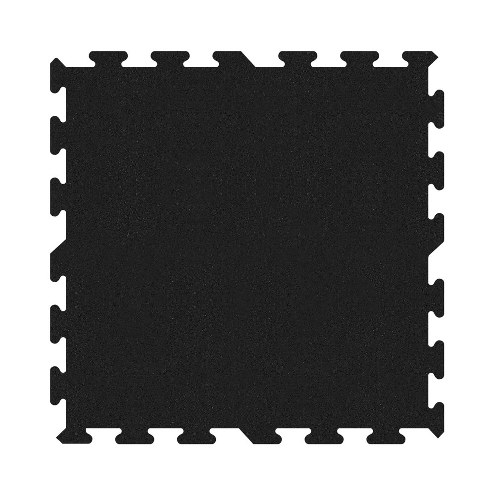 IncStores 8mm Thick Strong Rubber Interlocking Floor Tiles | Flexible Recycled Rubber for a Stronger and Safer Basement, Home Gym, Shed, or Trailer | Black, 5ft 9in x 7ft 8in