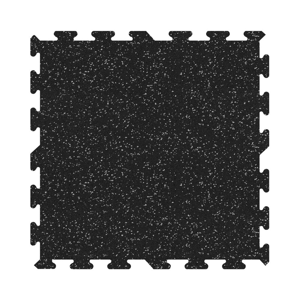 IncStores 8mm Thick Strong Rubber Interlocking Floor Tiles | Flexible Recycled Rubber for a Stronger and Safer Basement, Home Gym, Shed, or Trailer | Grey, 3ft 10in x 3ft 10in