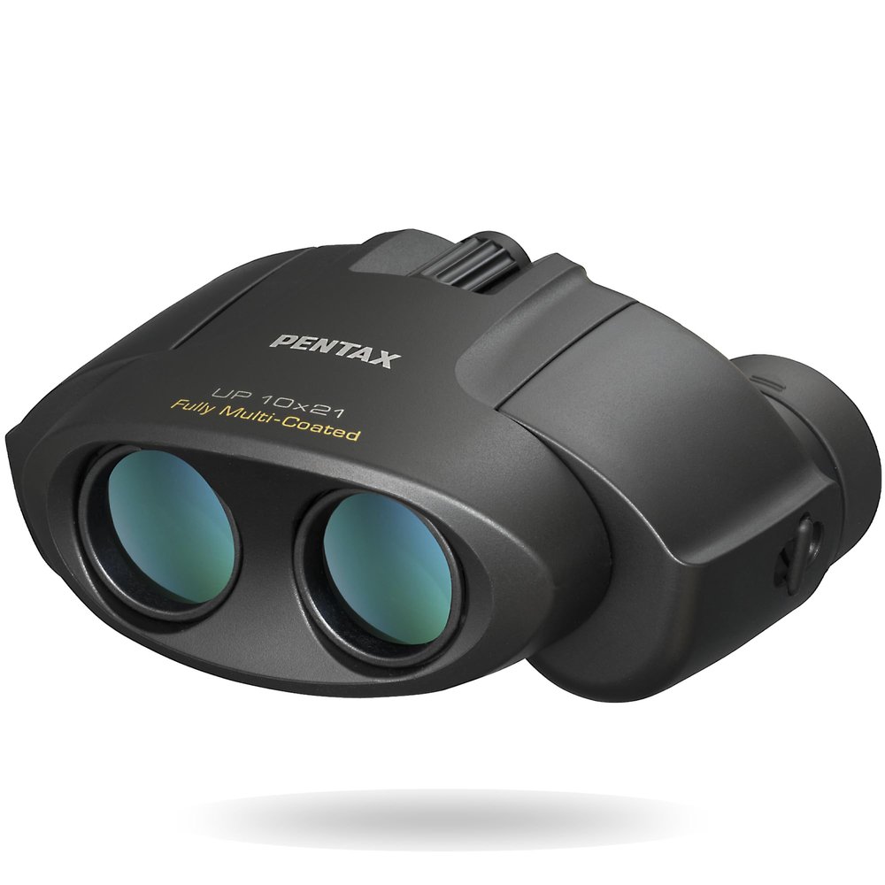 PENTAX UP 10x21 Binoculars, Lightweight & Compact with 10x Magnification, Bak4 Prisms, Rubber Coated Eyepieces, 25-Year Manufacturer's Warranty