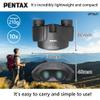 PENTAX UP 10x21 Binoculars, Lightweight & Compact with 10x Magnification, Bak4 Prisms, Rubber Coated Eyepieces, 25-Year Manufacturer's Warranty view 2