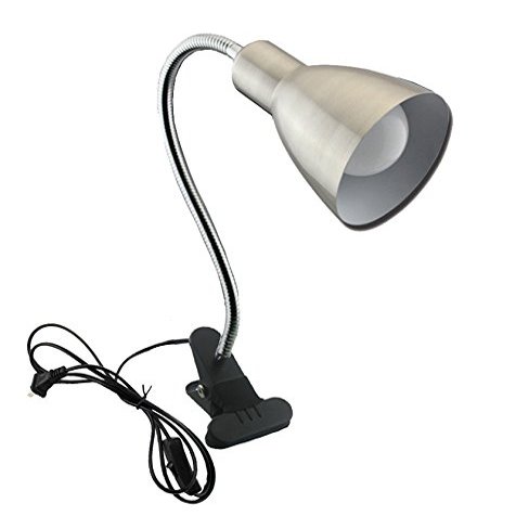 LUMINTURS(TM 3W LED Desk Table Light Bedroom Bedside Office Studio Modern Fixture Clip Clamp Lamp Plug-in