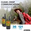 Midland - T61VP3 X-TALKER - Two-Way Radio - 36 Channel FRS- Long Range Walkie Talkie, 121 Privacy Codes, & NOAA Weather Scan & Alert Black/Yellow, 2-Pack view 2