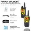 Midland - T61VP3 X-TALKER - Two-Way Radio - 36 Channel FRS- Long Range Walkie Talkie, 121 Privacy Codes, & NOAA Weather Scan & Alert Black/Yellow, 2-Pack view 3