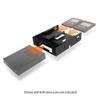 ICY DOCK Dual 2 Bay 2.5 inch HDD/SSD & 1 x 3.5 HDD/Device Front Bay to 5.25" Bay SSD Mounting Bracket Adapter | Flex-FIT Trio MB343SP view 4
