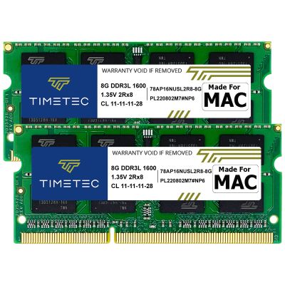 Timetec 16GB KIT(2x8GB) Compatible for Apple DDR3L 1600MHz for Early/Mid/Late Mac Book Pro(2011-2012), iMac(2011-2015), Mac mini(2011-2012) MAC RAM
