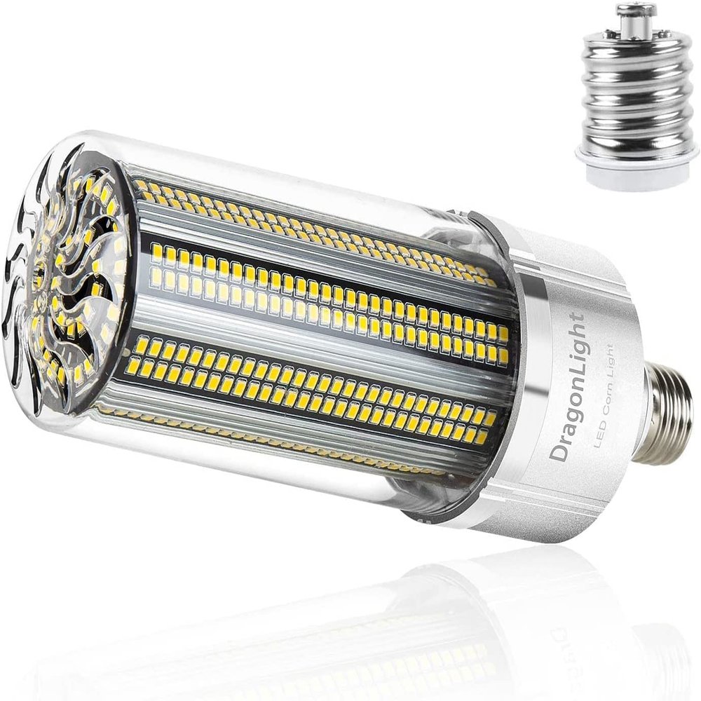 DragonLight 80W Commercial Grade Corn LED Light Bulb(600 Watt Equivalent) E26/E39 Large Mogul Base LED Lamp 5000K Daylight 9,600LM for High Bay Area Lightingea Lighting