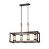 Generation Lighting 6613304-846 Dunning Four Light Island Pendant with Creme Parchment Glass Shades, Stardust Finish, 300 Total Watts, 24.88 Inch Height, 11 Inch Wide view 1
