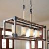 Generation Lighting 6613304-846 Dunning Four Light Island Pendant with Creme Parchment Glass Shades, Stardust Finish, 300 Total Watts, 24.88 Inch Height, 11 Inch Wide view 2