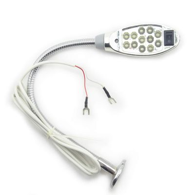 Well Made Tools Sewing Machine Working gooseneck Lamp + 12 LED Light, with Magnetic Mounting Base