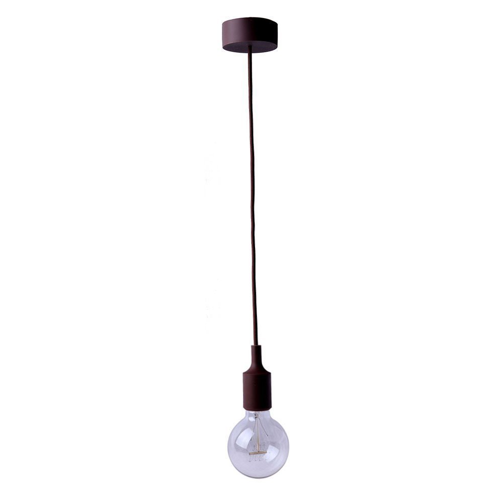 Lightingsky Colorful E26 Silicone Ceiling Lamp Holder DIY Textile Ceiling Light Cord Pendant Light Scoket (Coffer, 1 Meter)