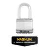 Master Lock M5XTRILF Magnum Heavy Duty Outdoor Padlock with Key, 3 Pack Keyed-Alike Silver view 2