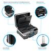 B&W International GO Portable Wheeled Rolling Tool Case Box with Pocket Boards, Black view 4