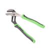 Hilmor 10" Tongue & Groove Plier with Rubber Handle Grip, Black & Green, GJP10 1885367 view 3