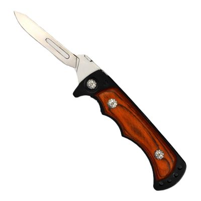 DakotaLine Wiebe Vixen Wicked Sharp Folding Scalpel Knife W/ 24 Replacement Blades