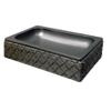 Gedy Marrakech Faux Leather Soap Dish, Old Silver view 1