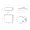 Gedy Gedy 5425-13 Lounge Paper Holder with Cover, 0.72" L x 5.16" W, Chrome view 2