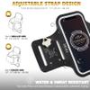 TRIBE Water Resistant Cell Phone Armband Case Running Holder for iPhone Pro Max Plus Mini SE (13/12/11/X/XS/XR/8/7/6/5) Galaxy S Ultra Plus Edge Note (21/20/10/9/8/7/6/5) Adjustable Strap & Key Pocket view 4