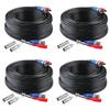 ANNKE 4 Pack 30M/100ft All-in-One Video Power Cables, BNC Extension Surveillance Camera Cables for CCTV Security DVR System Installation, Free 8 x BNC Connectors and 100pcs Cable Clips Included view 1