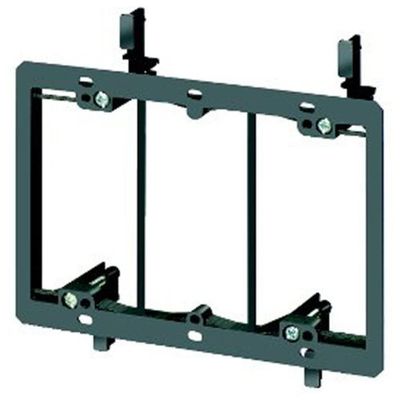 Arlington Industries LV3 3 Gang Low Voltage Mounting Bracket Black