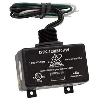 DiTek DTK-120/240HW Surge Protector  120/240 Volt  72,000 Amp Peak Protection  Replacement Surge Protector