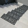 Rubber-Cal 6-Piece Regal Stair Treads Rubber Step Mats, 9.75 by 29.75-Inch, Black view 4