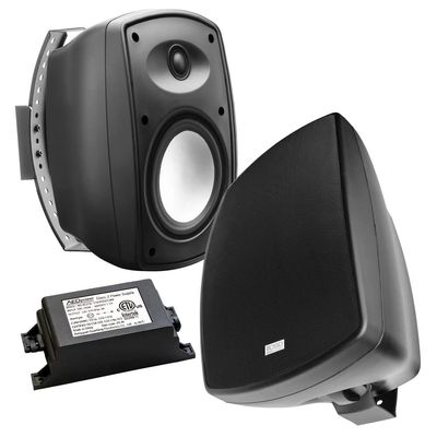 OSD Audio 5.25" Wireless Bluetooth Outdoor Patio Speaker Architectural Stereo Pair Black BTP525 Long Range