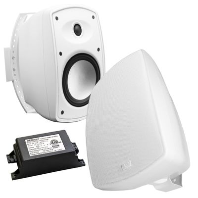 OSD Audio 5.25" Wireless Bluetooth Outdoor Patio Speaker Architectural Stereo Pair White BTP525 Long Range