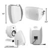 OSD Audio 5.25" Wireless Bluetooth Outdoor Patio Speaker Architectural Stereo Pair White BTP525 Long Range view 3