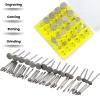 Drilax 50 Pieces Diamond Rotary Tool Bits Precision Stone Carving Tools 120 Grit Rock Carving Tools for Stones Rock Engraving Bits Compatible with Dremel Engraving Bits view 3