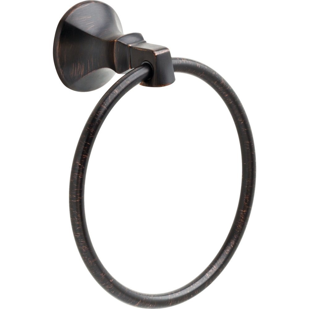 Delta Ashlyn (1-Pack) Hand Towel Holder Venetian Bronze Towel Racks for Bathroom Wall Round Towel Ring Holder for Bath Towel Hanger for Kitchen, Bathroom Accessories 76446-RB