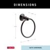 Delta Ashlyn (1-Pack) Hand Towel Holder Venetian Bronze Towel Racks for Bathroom Wall Round Towel Ring Holder for Bath Towel Hanger for Kitchen, Bathroom Accessories 76446-RB view 3