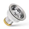 Highcraft 9753 Kitchen Sink (3-1/2 Inch) Stainless Steel Drain Assembly with Strainer Basket and Rubber Stopper Long Extended Shank (3-3/4 Inch) view 1