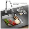 Highcraft 9753 Kitchen Sink (3-1/2 Inch) Stainless Steel Drain Assembly with Strainer Basket and Rubber Stopper Long Extended Shank (3-3/4 Inch) view 2