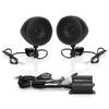 BOSS Audio Systems MCBK420B 3 Inch Motorcycle Speakers and 2 Channel Amplifier Package - Bluetooth, Weatherproof, Volume Control, ATV UTV Compatible view 1