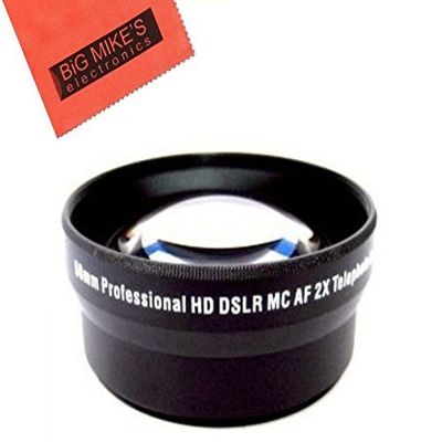 62mm 2X Telephoto Lens For Nikon DF, D90, D3000, D3100, D3200, D3300, D5000, D5100, D5200, D5300, D5500, D7000, D7100, D300, D300s, D600, D610, D700, D750, D800, D810 Digital SLR Cameras Which Has Any Of These Nikon Lenses 20mm f/2.8 AIS, 20mm f/2.8D