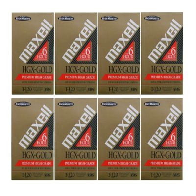 Maxell HGX T-120 VHS 9-pack